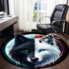 1 Stück Wolfsmond Büro Runder Teppich, Unter Bürostühlen Schlafzimmer Wohnzimmer Heimdekoration, Raumdeko, In Verschiedenen Größen Erhältlich