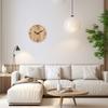 Modern Imitation Wood Grain Texture Pattern Wooden Wall Clock, Living Room Bedroom Kitchen Home Decoration Wall Clock, 10 Inches 12 Inches  No Battery
