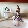 Silicone Hanging Drain Basket Adjustable Sink Hanging Basket Storage Holder for Kitchen Cleaning Essentials