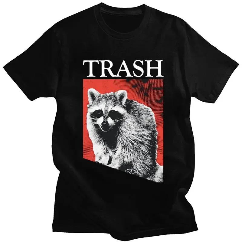 Japanese Style Dragon Raccoon Print T Shirt Harajuku Retro Vintage Cotton Short Sleeve Oversized Men Women Cool Classic T-shirts S