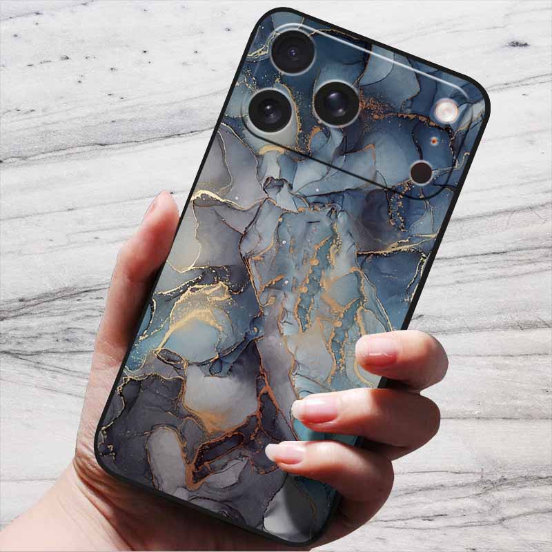 Case For iPhone 16 plus 17 Pro Max Luxury Silicone Back Cover For iPhone17 Air 16e iPhone16 Soft TPU Phone Cases Marble Patterns