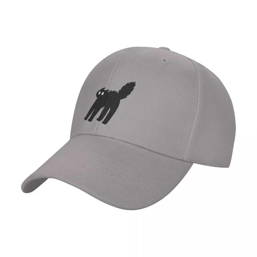 Very spooked black cat Baseball Cap Golf Cap Hat men Man Women's