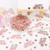 Rose Gold Birthday Confetti - 270 PCS Glitter Happy Birthday Decorations for Table
