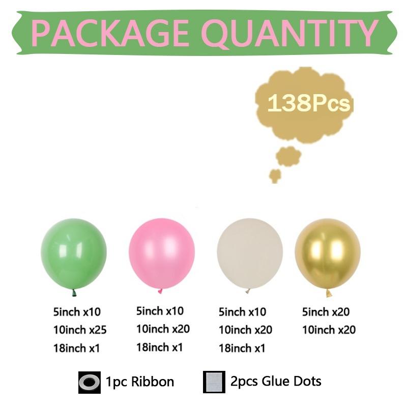 138 Pcs Sage Green Pink Balloon Flower Arrangement Arch Set In Bohemian Style Birthday Party Baby Shower Decorations Wedding