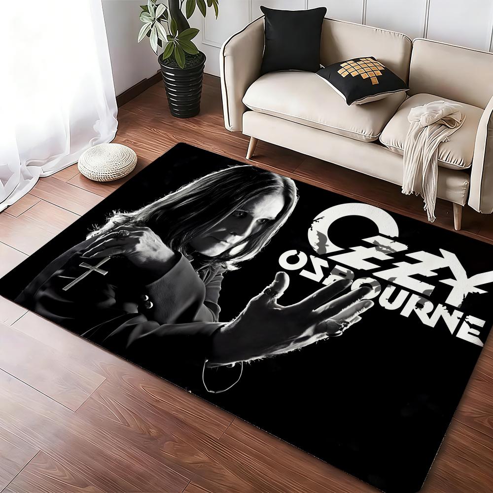 Singer O-ozzy Osbourne Floor Mat Cozy Flannel Soft Thick Non-Slip Mat For Living Room Bedroom Kitchen Decor Rugs