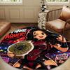 1PC Vampire Warrior Women Stephanie Round Rug for Livingroom,Bedroom, Palyroom, Chair Rug, Area Rug, Circle Carpet, Large Size Fan Christmas Gift