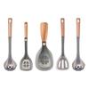 Multipurpose Heat Resistant Silicone Rice Spoon Cooking Spatula with Wooden Handle For Nonstick Pan