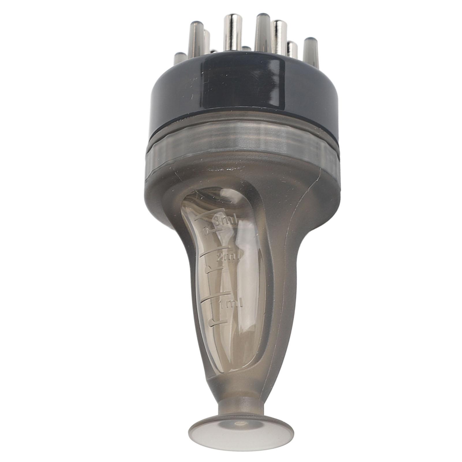 

Аппликатор для кожи головы, расческа 3 мл, герметичный, медицинский аппликатор для роста волос, массажер для кожи головы, прозрачный прозрачный черный