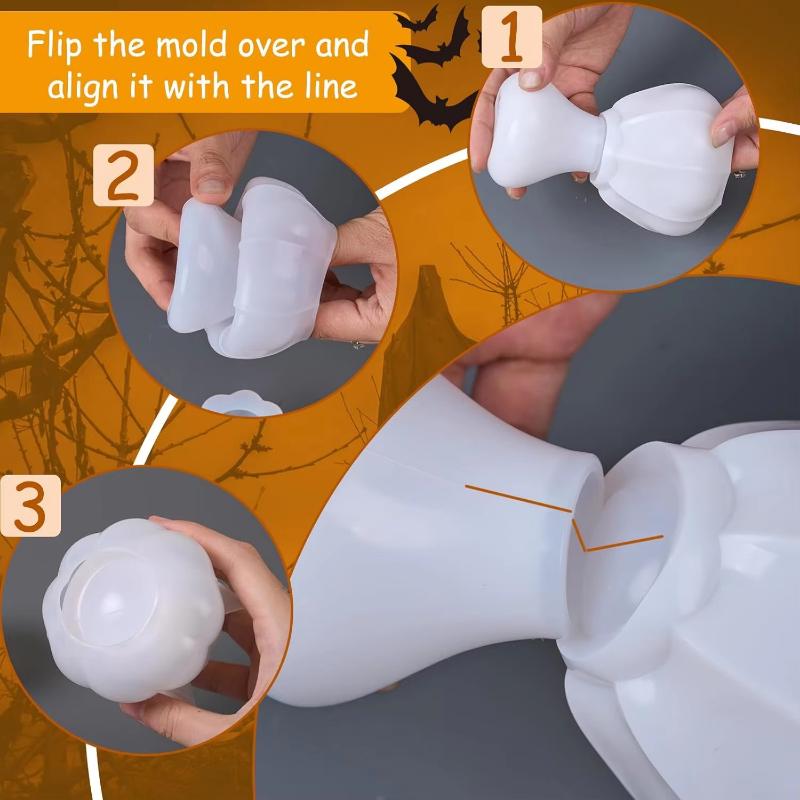Mold Halloween Pumpkin Silicone Mold Epoxy Resin with Lid Molds DIY Craft Supplies for Christmas & Thanksgiving