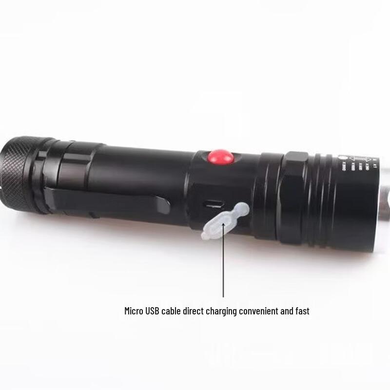 Versatile Rechargeable LED Flashlight with COB Warning Light