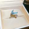 Fishtail Zircon Fishtail Open Ring Y2K Classic Big Plain Ring Geometric Opening Ring  Jewelry Gifts
