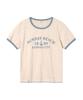 LEE Women Typo Ringer T-Shirt Cream