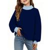 Kids Printed Neck Raglan Long Sleeve Lightweight Sweatshirt for Casual Wear