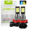 H11 LED Fog Lamp, 2 Color Switching, H16 LED, High Brightness, 3030 Chips, Yellow/Ice