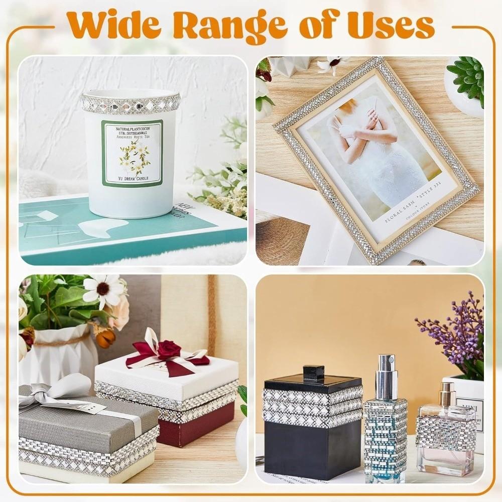 DIY Self Adhesive Rhinestone Strips Sewing Accessories Resin Diamond Crystal Rhinestone Roll Glitter Iron-on