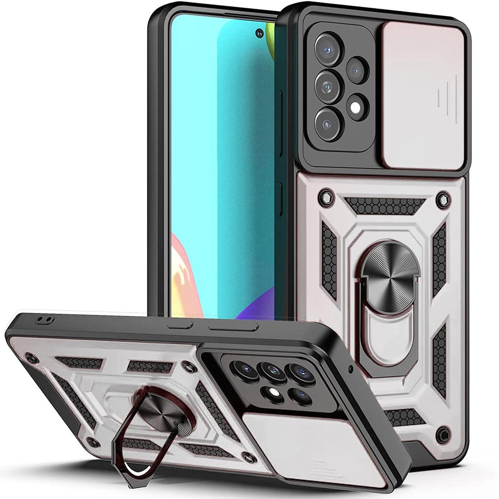 Military Grade Armor Case For Samsung Galaxy S25 S24 S23 S22 Ultra Plus S21 S20 Note 20 FE Edge Phone Holder Ring Stand Cover
