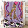 Bohemian Shower Curtain Set Nature Floral Pattern Waterproof Bathroom Decor Vintage Hippie Tapestry Wall Hanging Home Textile