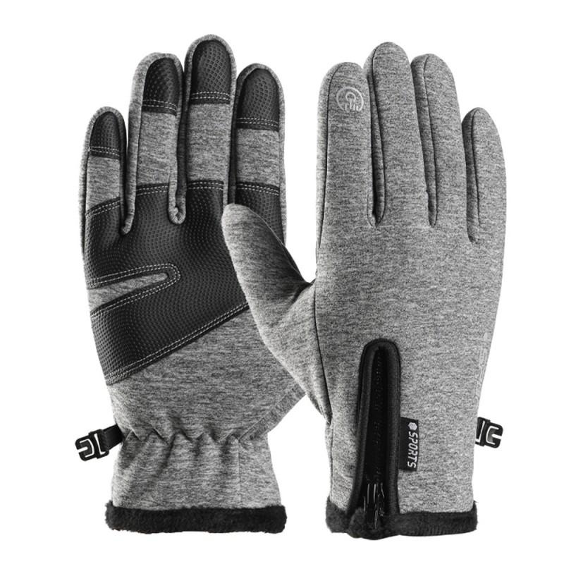 Winter Warm Fleece Lined Riding Gloves Men Women Waterproof Anti-Slip Touchscreen Skiing Outdoor Sports