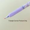 Crystal Blue Erasable Gel Pen: Metal Clip, Press-to-Erase, Triangular Grip, 0.5mm Bullet Tip for Correct Hand Posture.