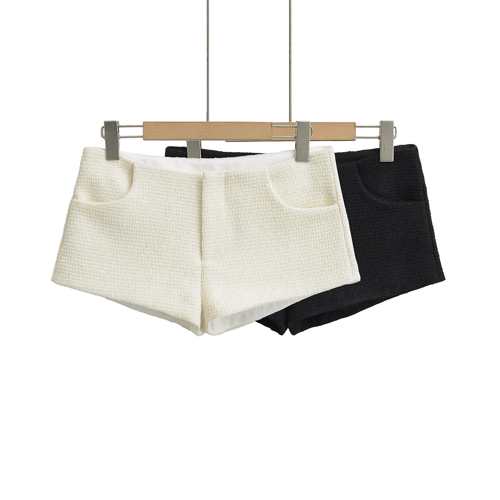 

Low Waist Slim Fit Tweed Hot Shorts - 2 Colors, Sexy Summer Style Small чёрный