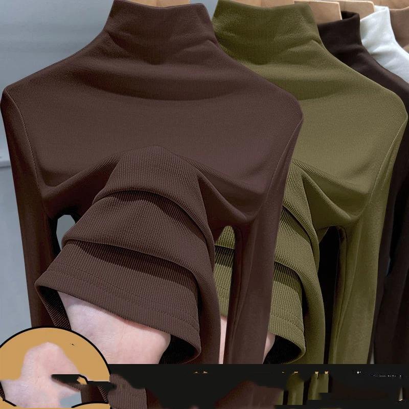 Women's Warm Half High Neck Base Shirt For Autumn And Winter