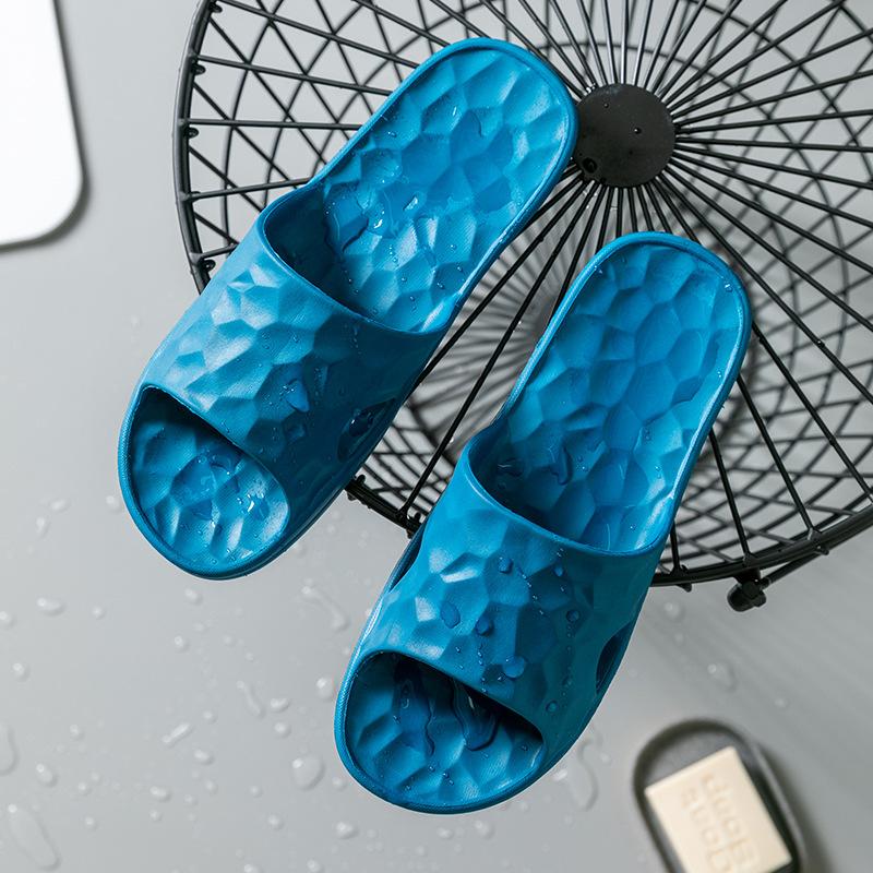 Slippers home summer Japanese style non-slip couple water cube slippers home bathroom bath slippers bacteriostatic slippers