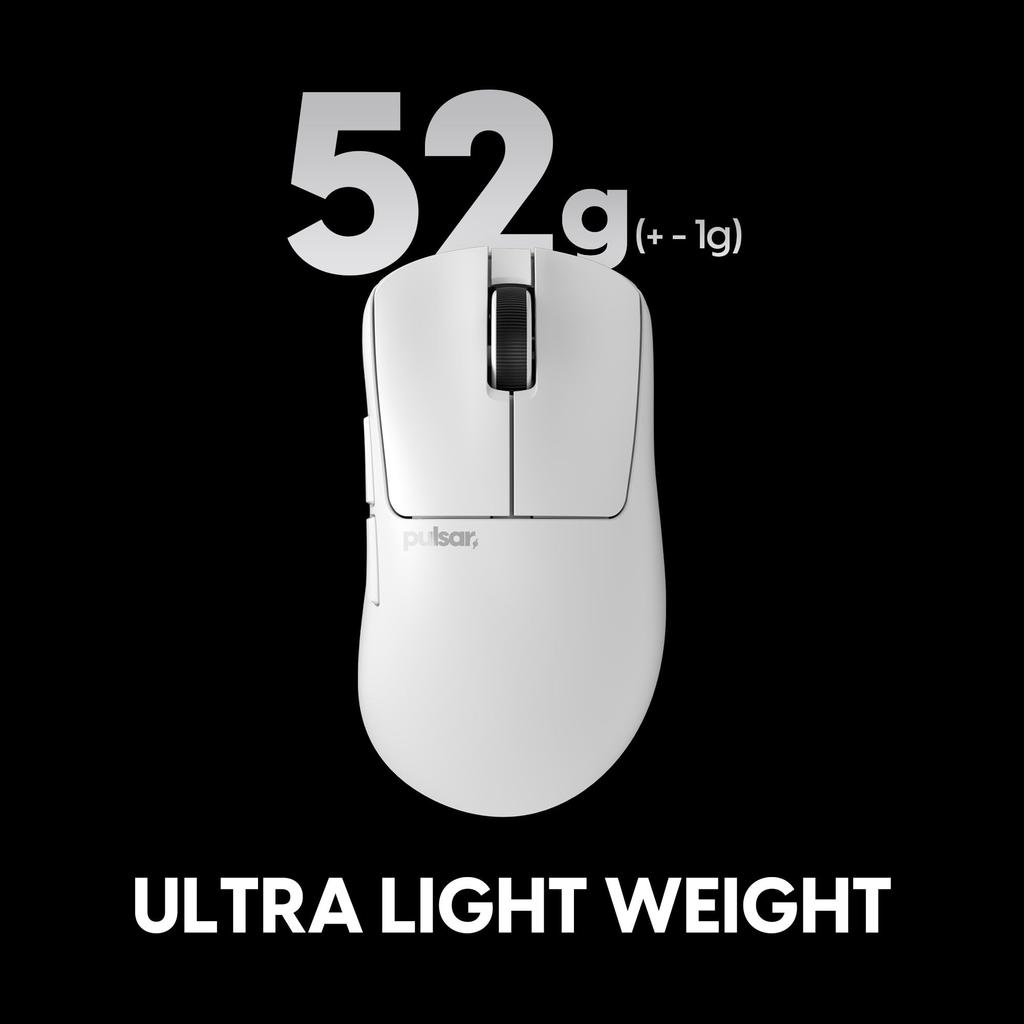 Pulsar Gaming Gears Xlite V4 Mini Wireless Gaming Mouse, Ultra-Lightweight (52g), 1ms, 32000 DPI, Optical swich XS-1 Flagship Sensor, Authentic Japane