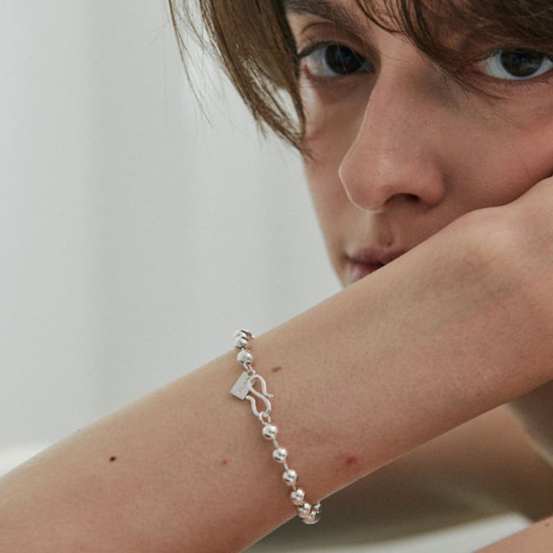 green [925 silver] Eight.silver.92 / large rope bracelet