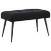 Button Tufted Bench Black 80 X 40 X 46 Cm Velvet