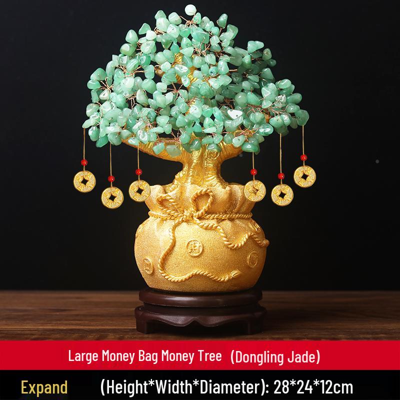 Citrine Money Tree Ornament - Home Decoration for Living Room, Housewarming, New Year, or New Home Opening Gift