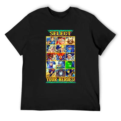 Select Your Heroes Classic T-Shirt Cotton Graphic Tees Summer Tops Shirts Men Graphic