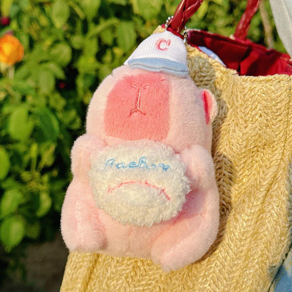 Creative Plush Capybara Keychain - Cute Cartoon Sports Pendant Doll, Perfect Small Gift