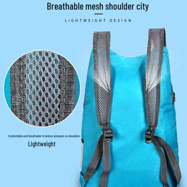 Foldable Water-Repellent Travel Backpack: Large Capacity Outdoor & School Bag for Men and Women