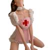 Sexy Lingerie Perspective Nurse Mesh Pure Sweet Lace Lolita Teen Sexy Maid Dress Uniform