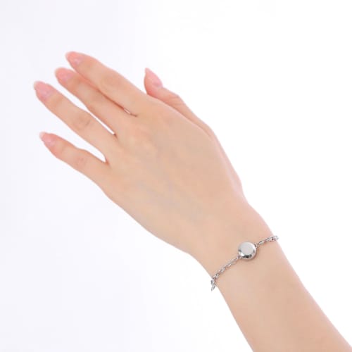 White Clover Cremation Bracelet, Fits 15cm - 24.5cm, Perfect for Keeping Ashes, Divided Ashes, or Interment, Hypoallergenic, Surgical Stainless Steel