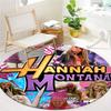 Hannah Montana Okrągły Dywanik, Dywan do Salonu, Sypialni, na Sofę, do Pokoju Zabaw, Antypoślizgowa Mata Podłogowa
