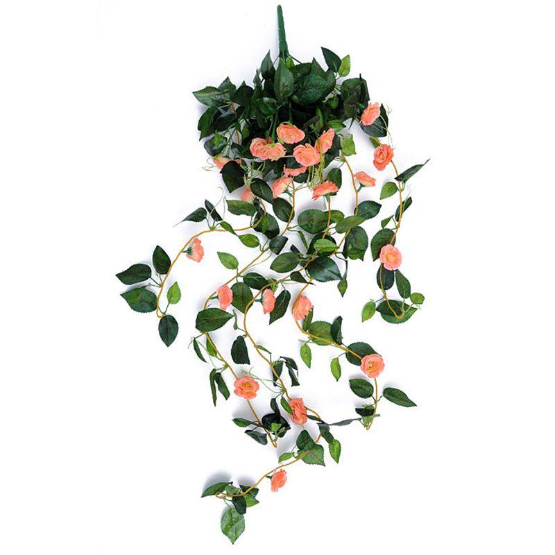 Lifelike 100cm Artificial Flowers Silk Rose Fake Garland Vine Ivy Plant Leaves For Charming Home Accents