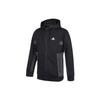 St Kn Spcr Jkt Contrasting Colors Pocket Knit Sports Hooded Logo Jacket Black Men's H39239