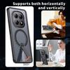 For Xiaomi Redmi Note 15 5G (Global) / Poco M8 5G Magnetic Case Kickstand Grid Texture TPU PC Phone Back Cover