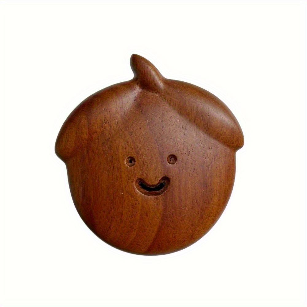 

1pc Cute Cartoon Wooden Women s Hair Comb Mini Head Massage and Detangling joyful Face Design