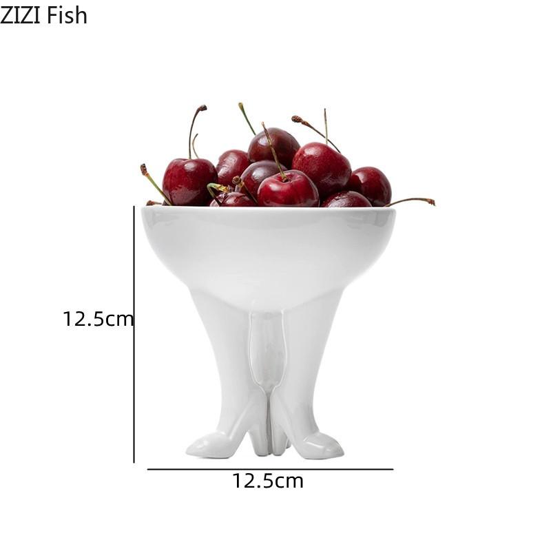 

Симпатичная трехногая фруктовая тарелка креативная керамическая тарелка для дня рождения закуска десертная тарелка современное украшение домашнего стола посуда