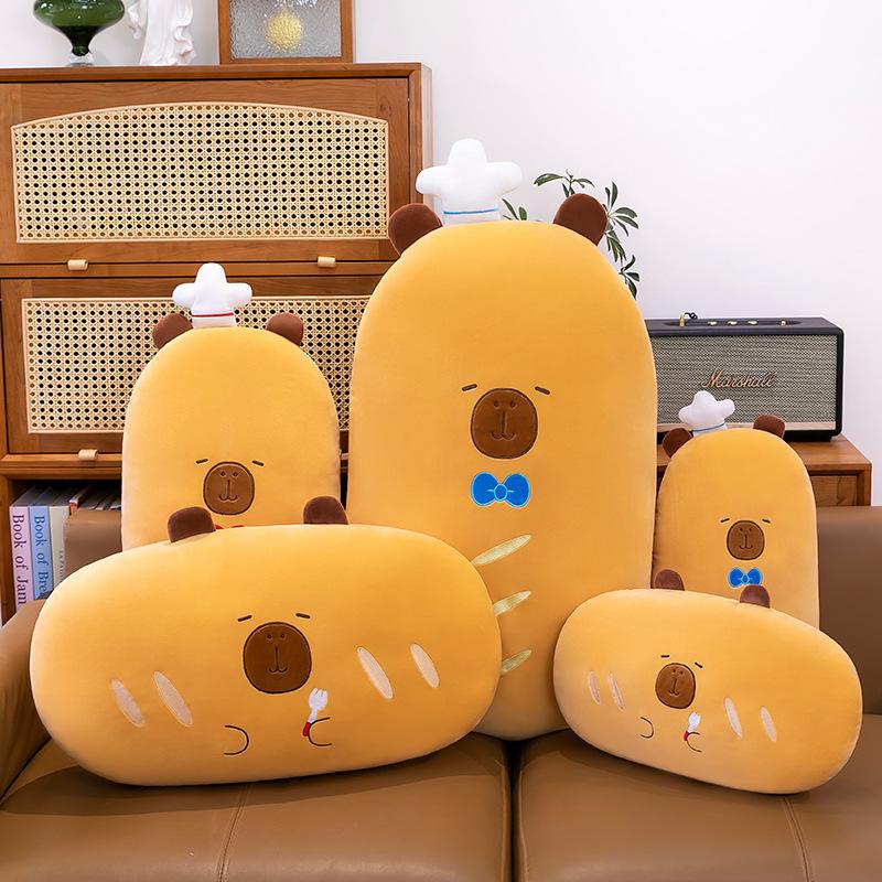 Kapibara Baked Big Bread Pillow Ragdoll Capybara Doll Plush Toy Girls Sleeping Pillow Gift