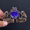 Blue Sapphire Bangle, Handmade Gemstone Bangle, 999 Copper Wire Wrapped Antique Jewelry, For Engagement Gift