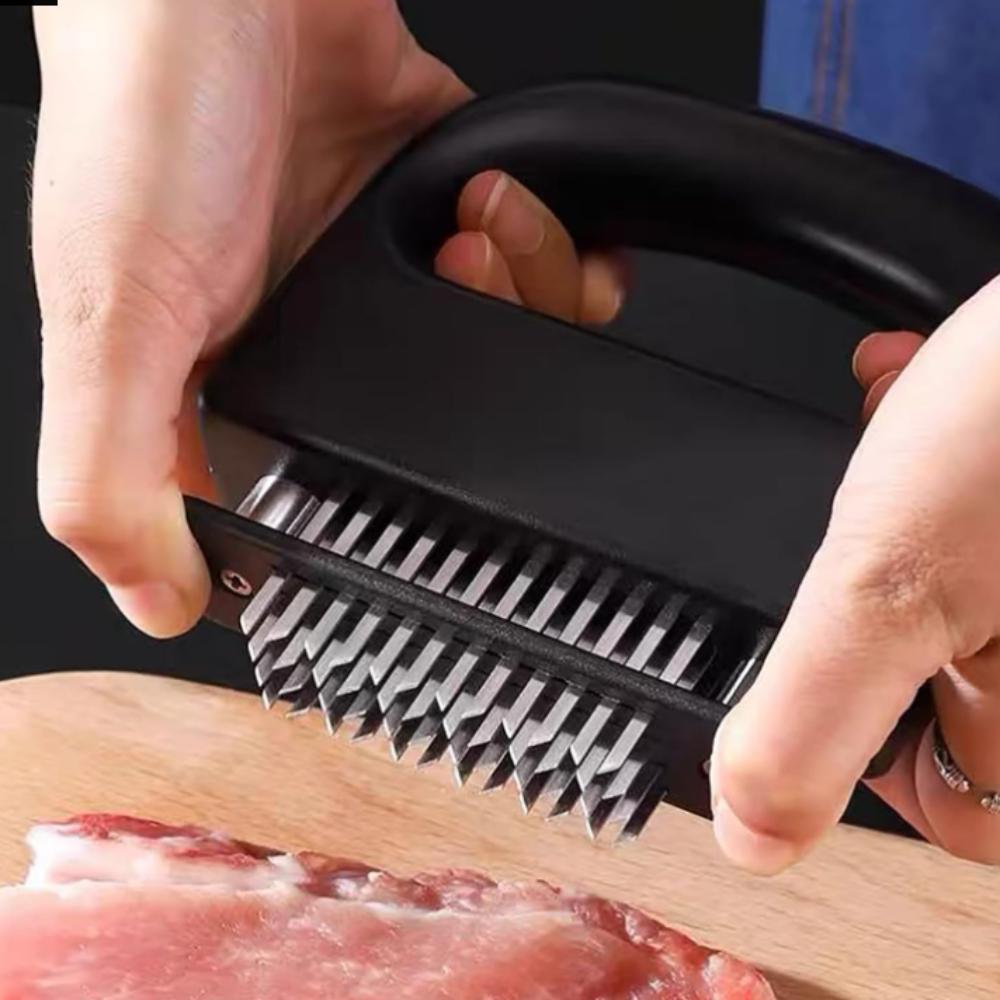 Husholdnings kjøttløsningsmaskin i rustfritt stål med 48 tenner kjøttløsnål for biff, knust senebiff, bankende kjøttløsningsmaskin