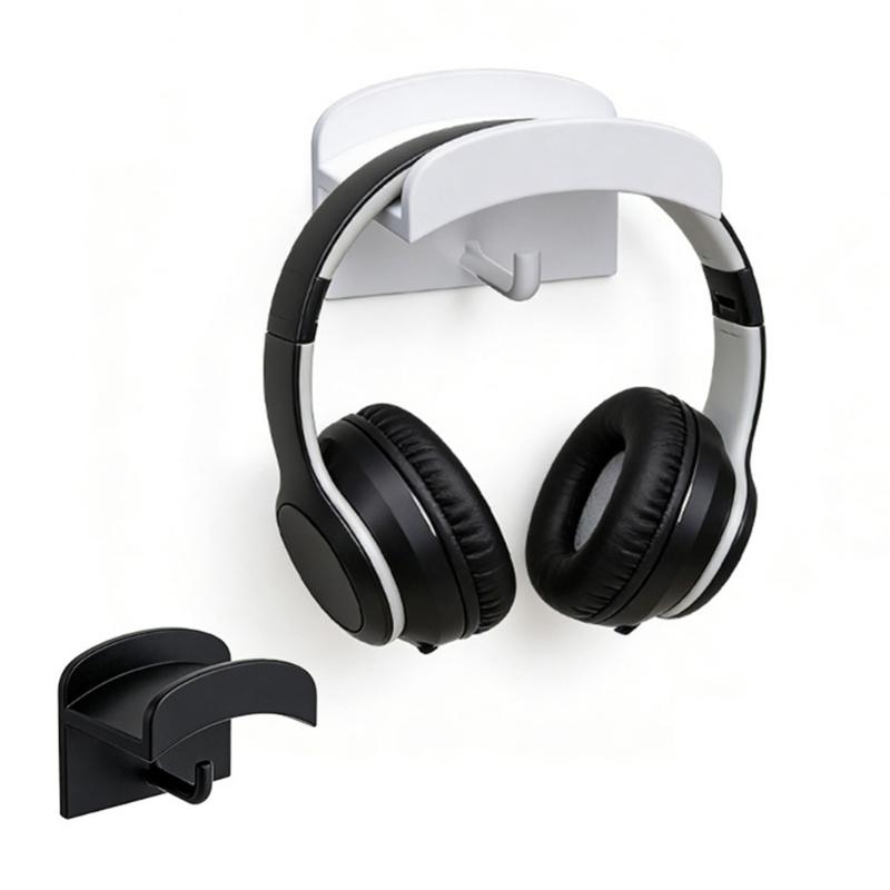 2Pcs Multifunctional Headphone Hook Holder Featuring Anti Slip Pad for Secure Hanging and Space Saving on Desks