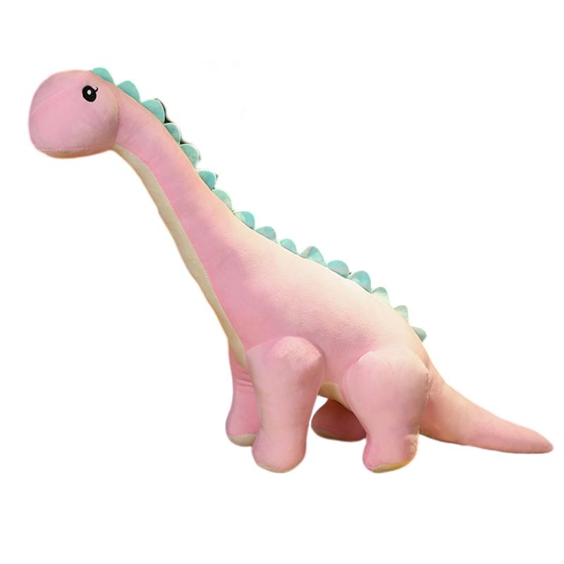 50~120cm Cuddly Dinosaur Tanystropheus Stuffed Toy Plush Dino Blue/Wine Red/Green/Pink Girls Boys Xmas Plushie Gift