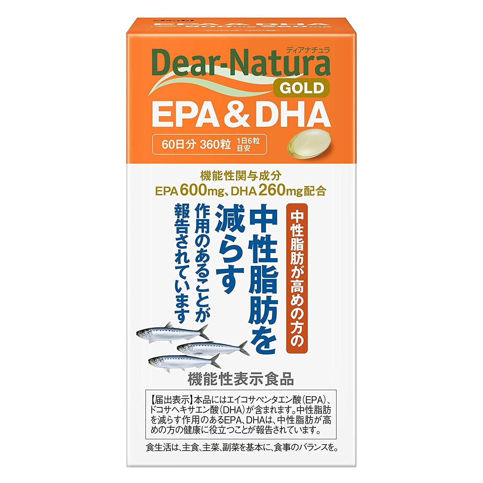 

Asahi DEAR NATURA Gold Omega EPA+DHA комплекс омега-3 кислот, 360 табл