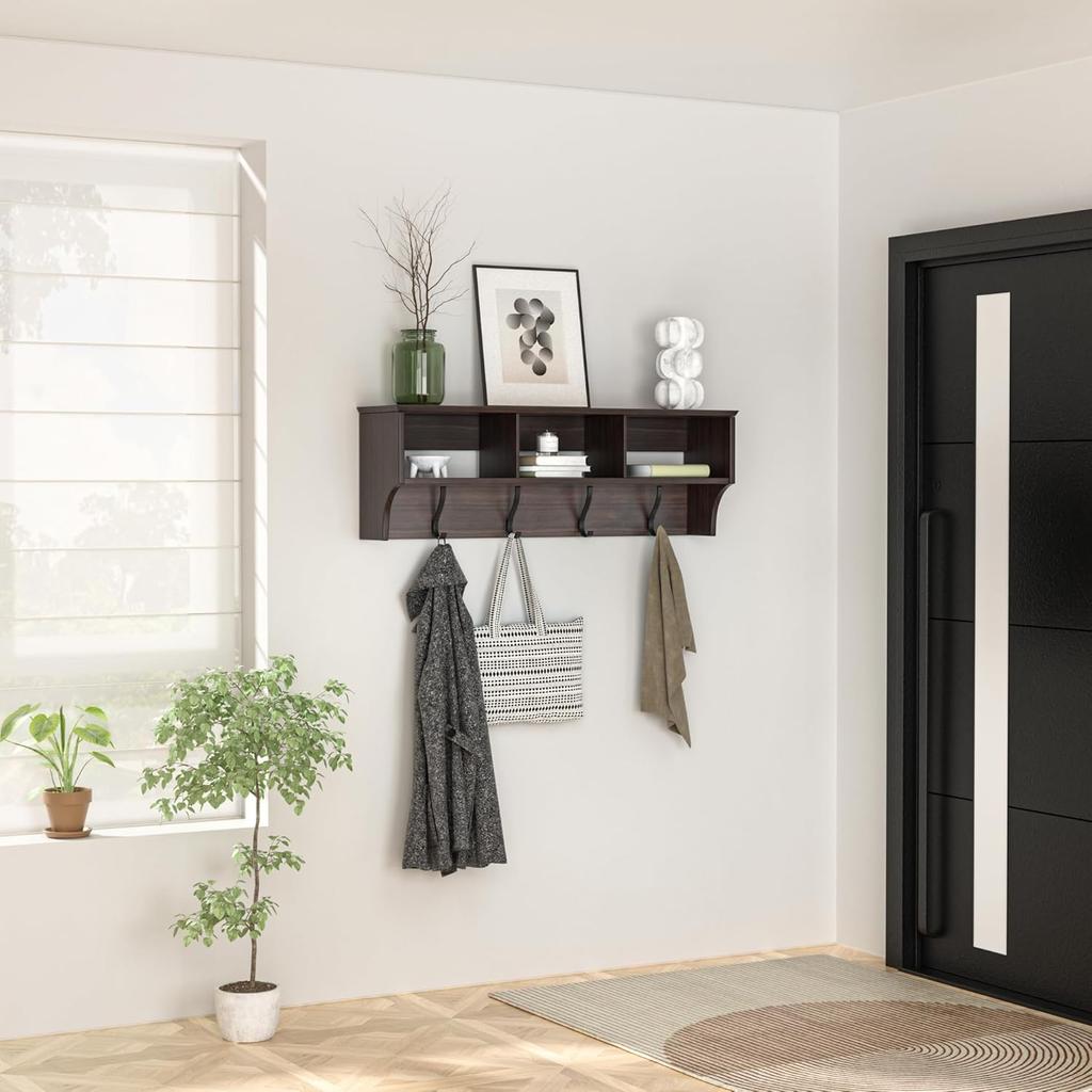 6PCS Large Black Coat Hooks, Heavy Duty Wall Mount, for Hanging, Backpacks, Bathroom, Mudroom, Entryway