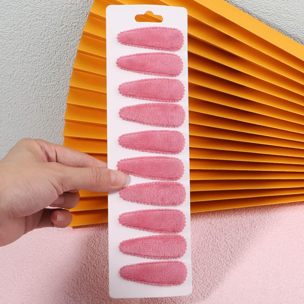 10Pcs/Set Women Solid Plush Snap BB Clip For Girls Hairpin Barrettes Cute Hair Clips Headwear Kids Hair Accessories