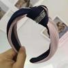 Korean Fashion Knotted Diamond Stripe Headband - Wide, Versatile Hair Accessory